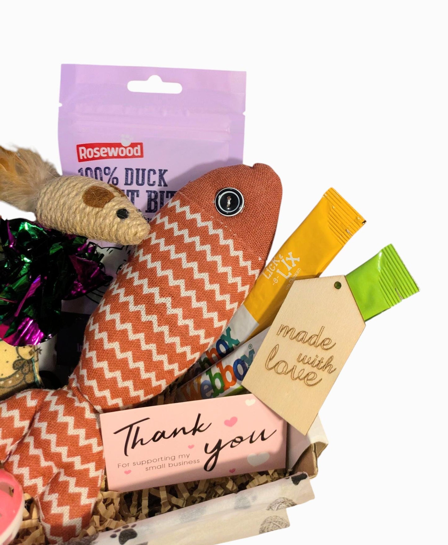 Huge Cat Treat Box - Premium Gift Box with Catnip Pillow & Toys